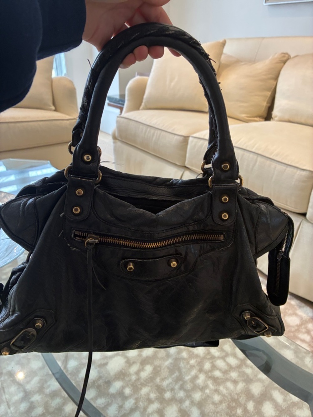 Balanciaga black medium city bag